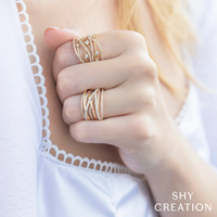 Shy Creation® Radiant Crossover Ring