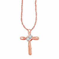 Diamond Drift Cross Pendant