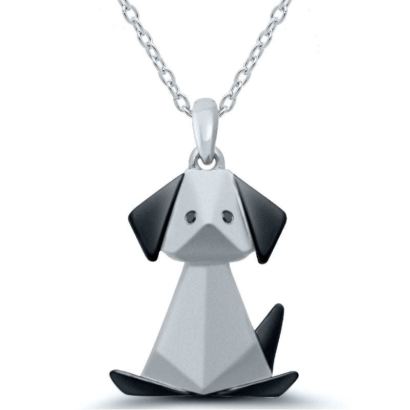 Origami Puppy Dog Pendant