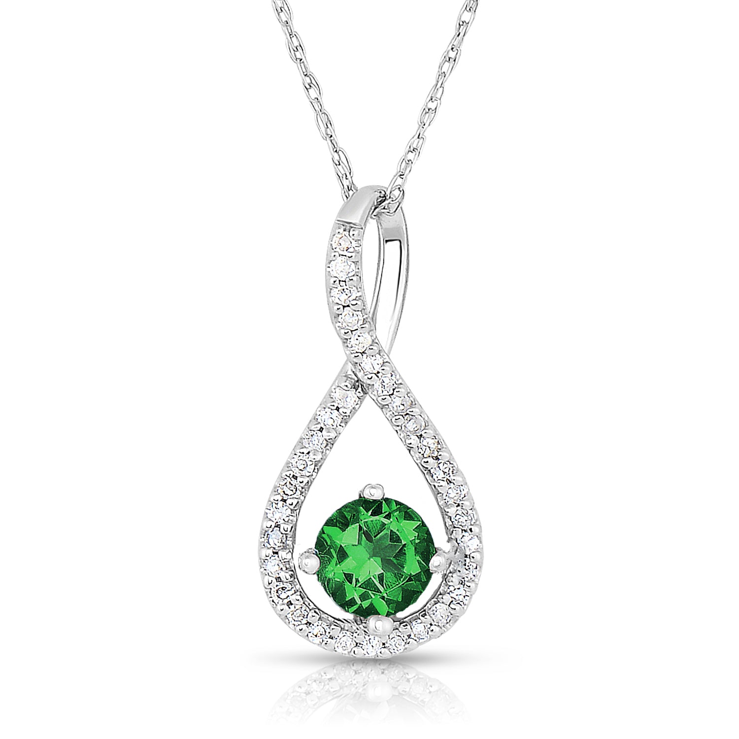 Cascadedrop Emerald  Twist Pendant
