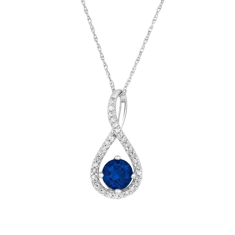 Nightdrop Sapphire Twist Pendant