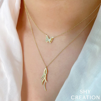 Shy Creation® Flutter Butterfly Necklace