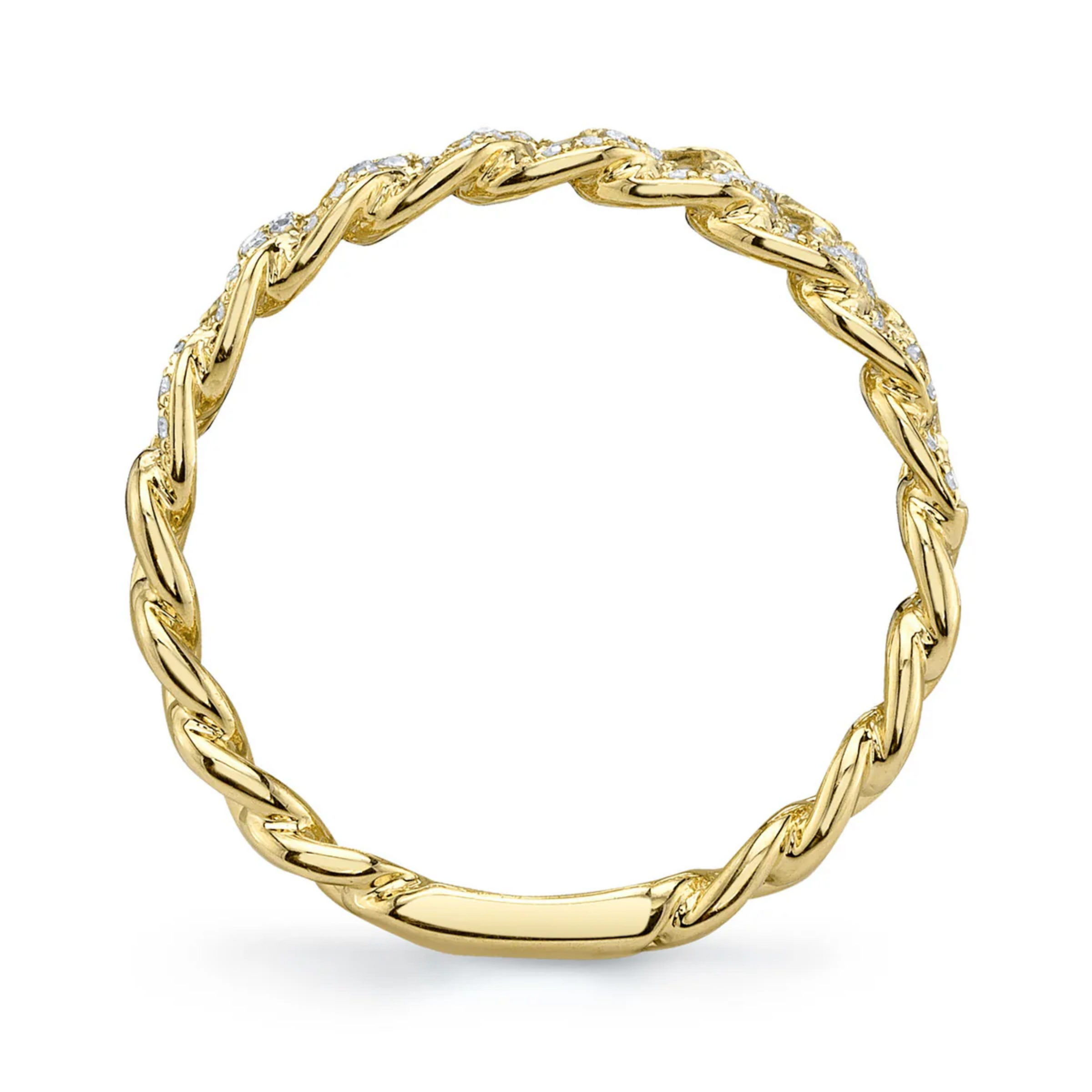 Shy Creation® Curb Link Diamond Band