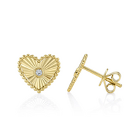 Shy Creation® Heart Goldburst Earrings
