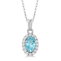 Wavecrest Aquamarine Pendant