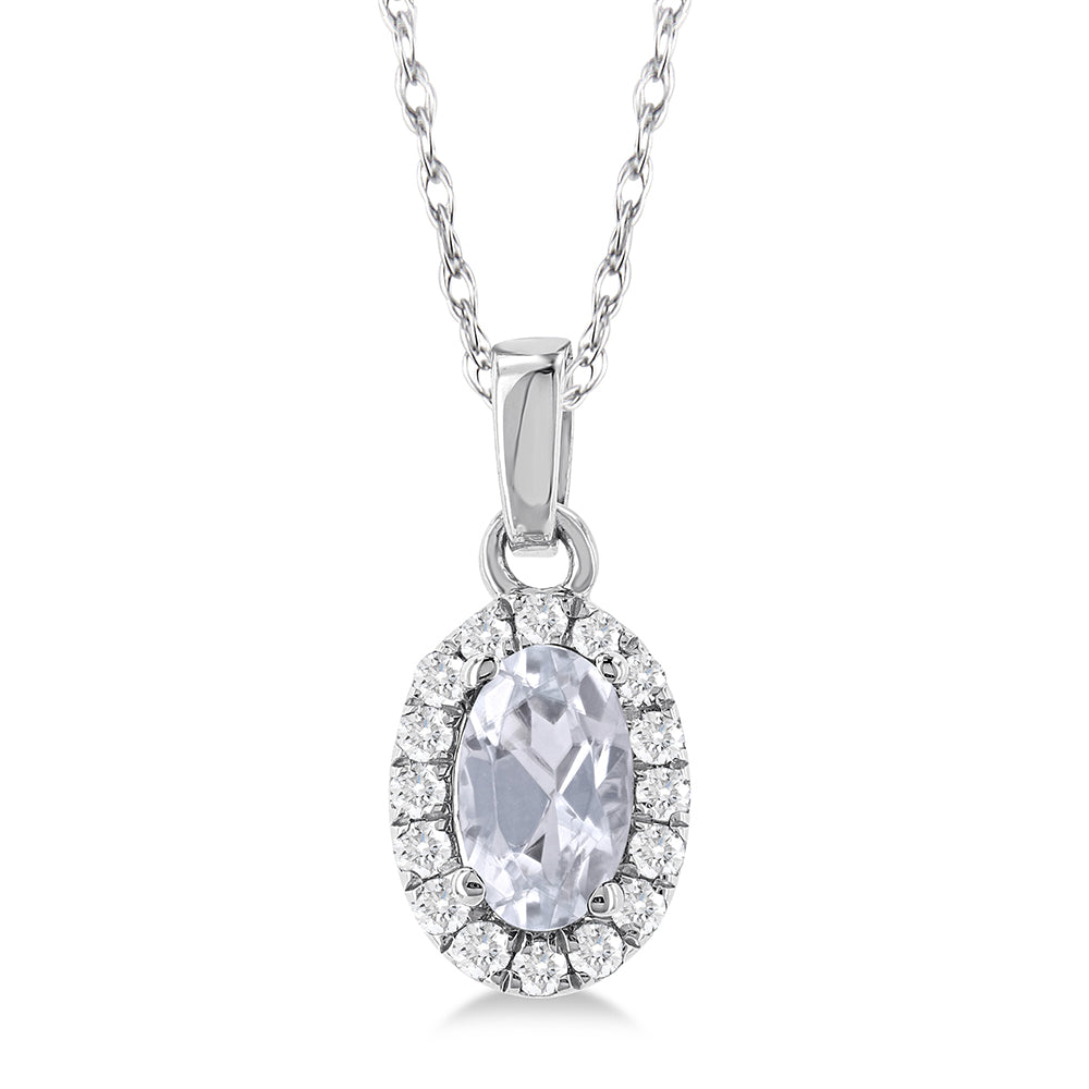 Clearbloom White Topaz Pendant