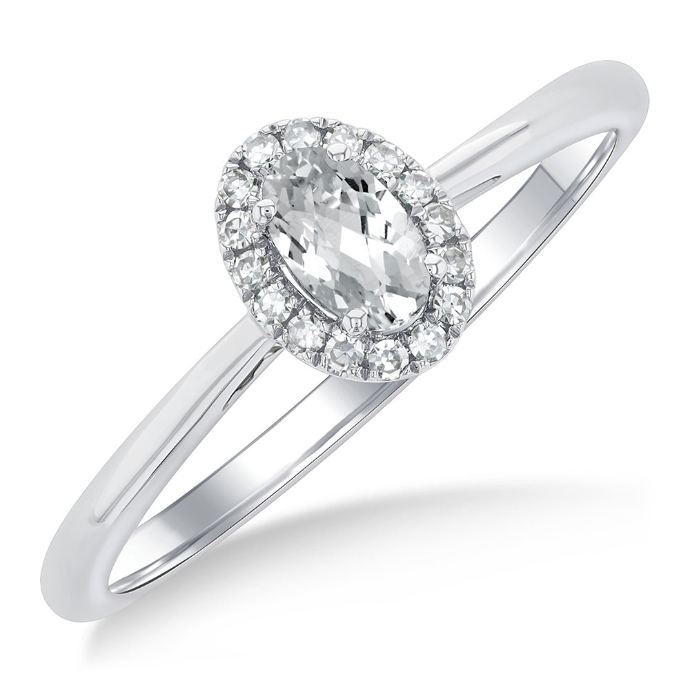 Clearbloom White Topaz Ring