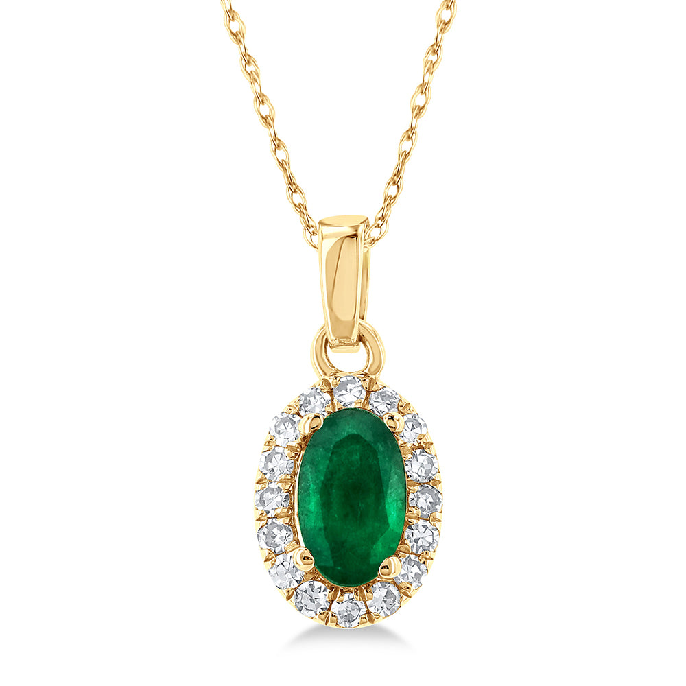 Leafsong Emerald Pendant