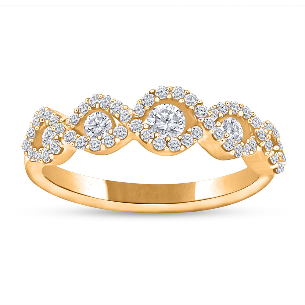 Two Hearts® Golden Glow Diamond Band