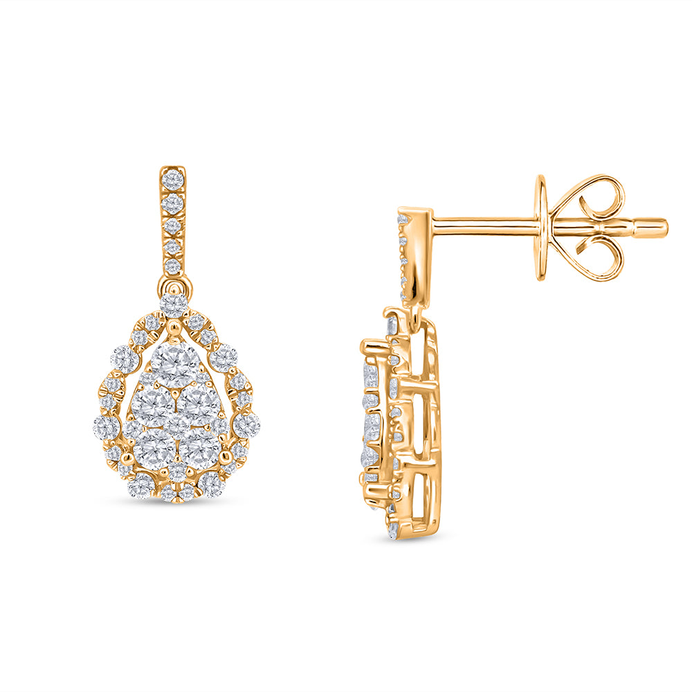 Heirloom Teardrop Diamond Earrings