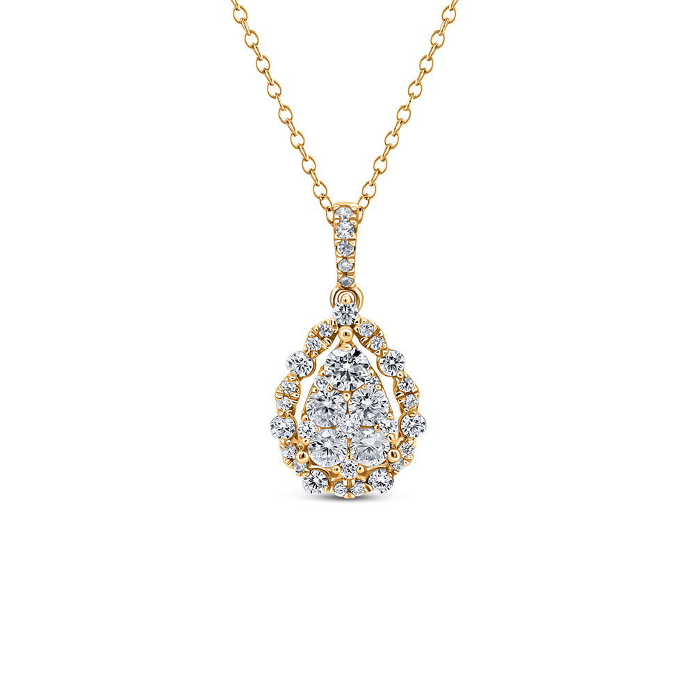 Two Hearts® Teardrop Devotion Diamond Pendant