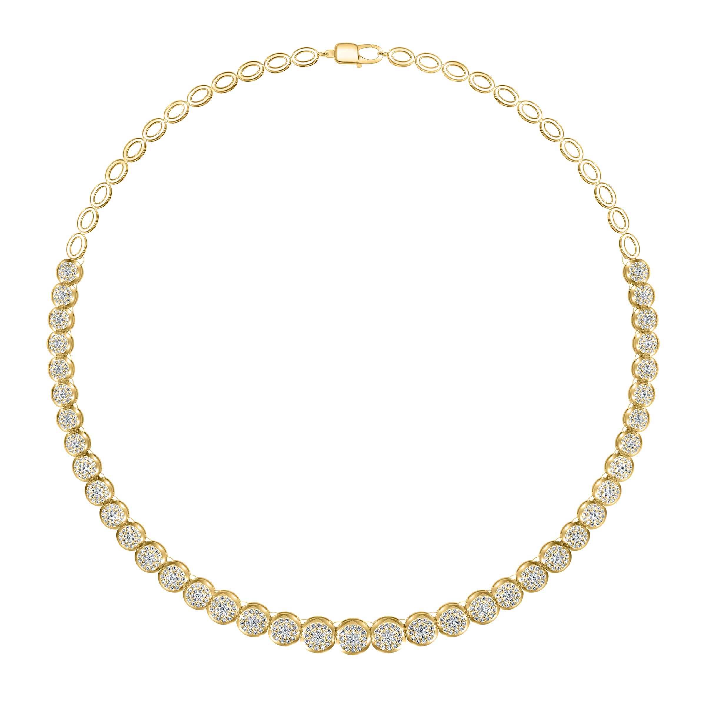 Golden ShimmerLine Diamond Necklace