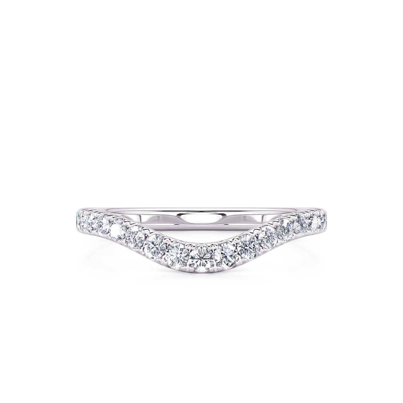 Crested Contour Diamond Band