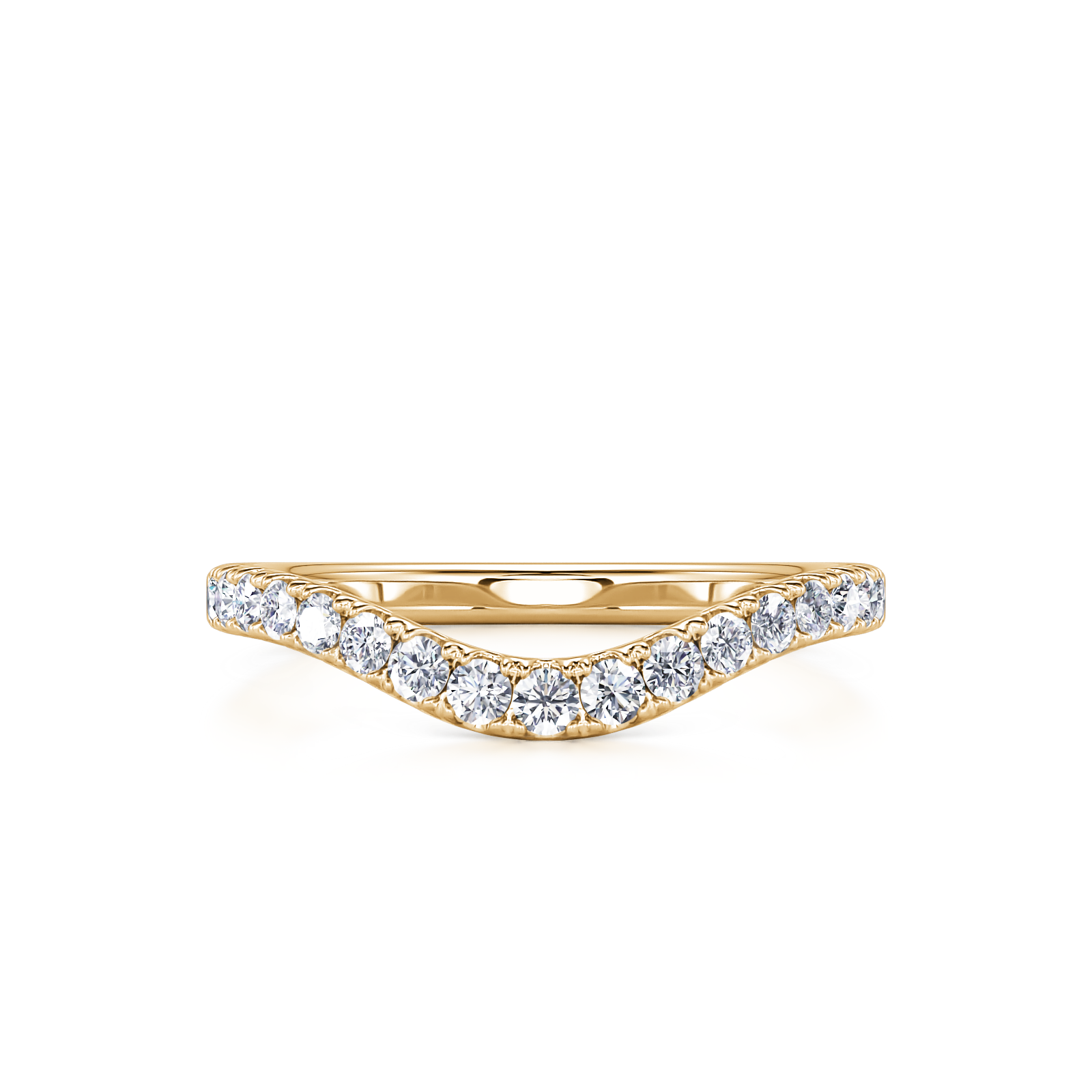 Crested Contour Diamond Band