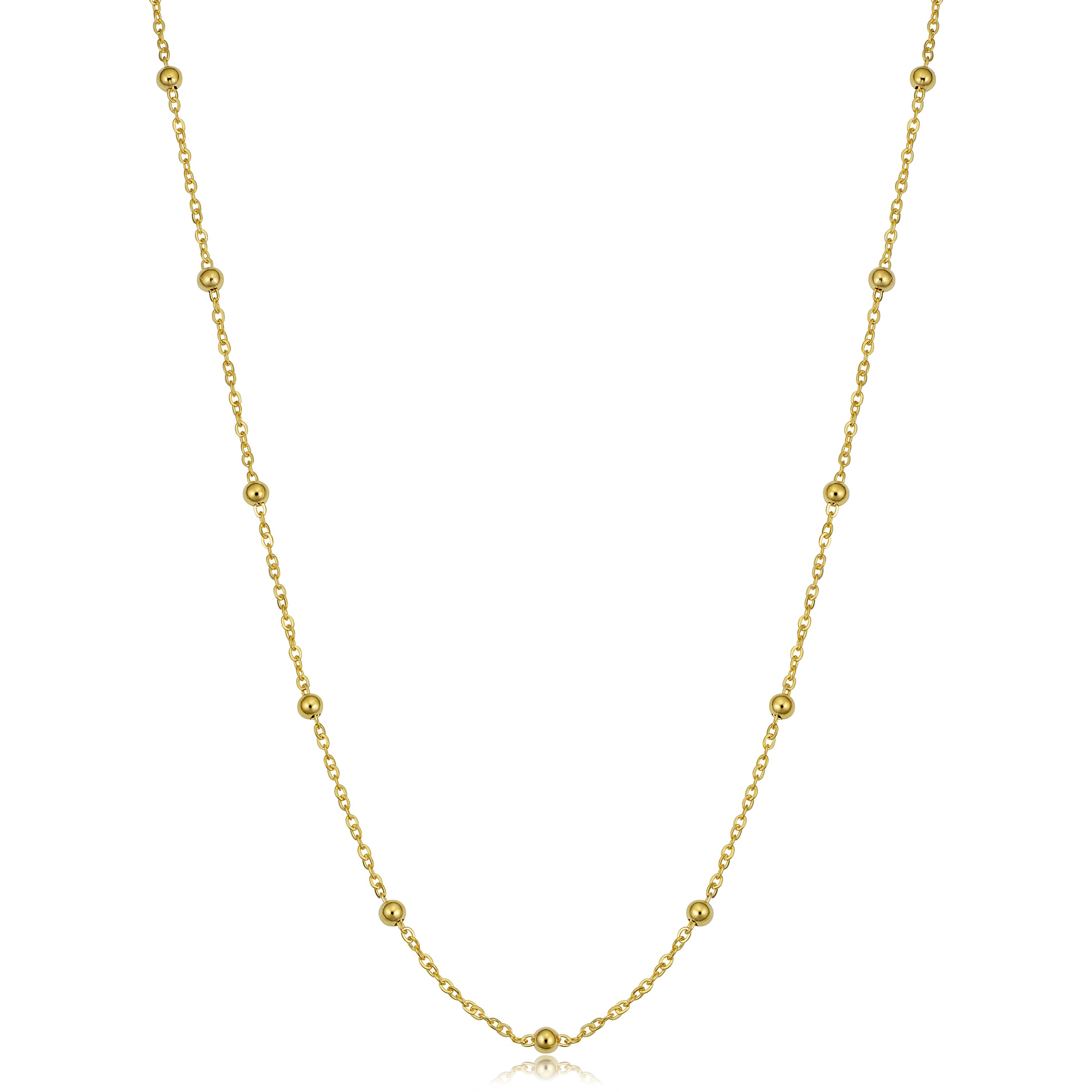 GoldGlow Bead Station Necklace