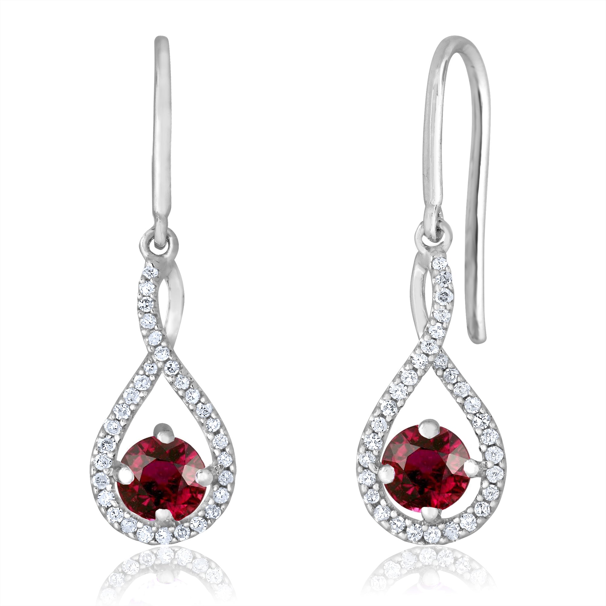 Scarletdrop Ruby Twist Earrings