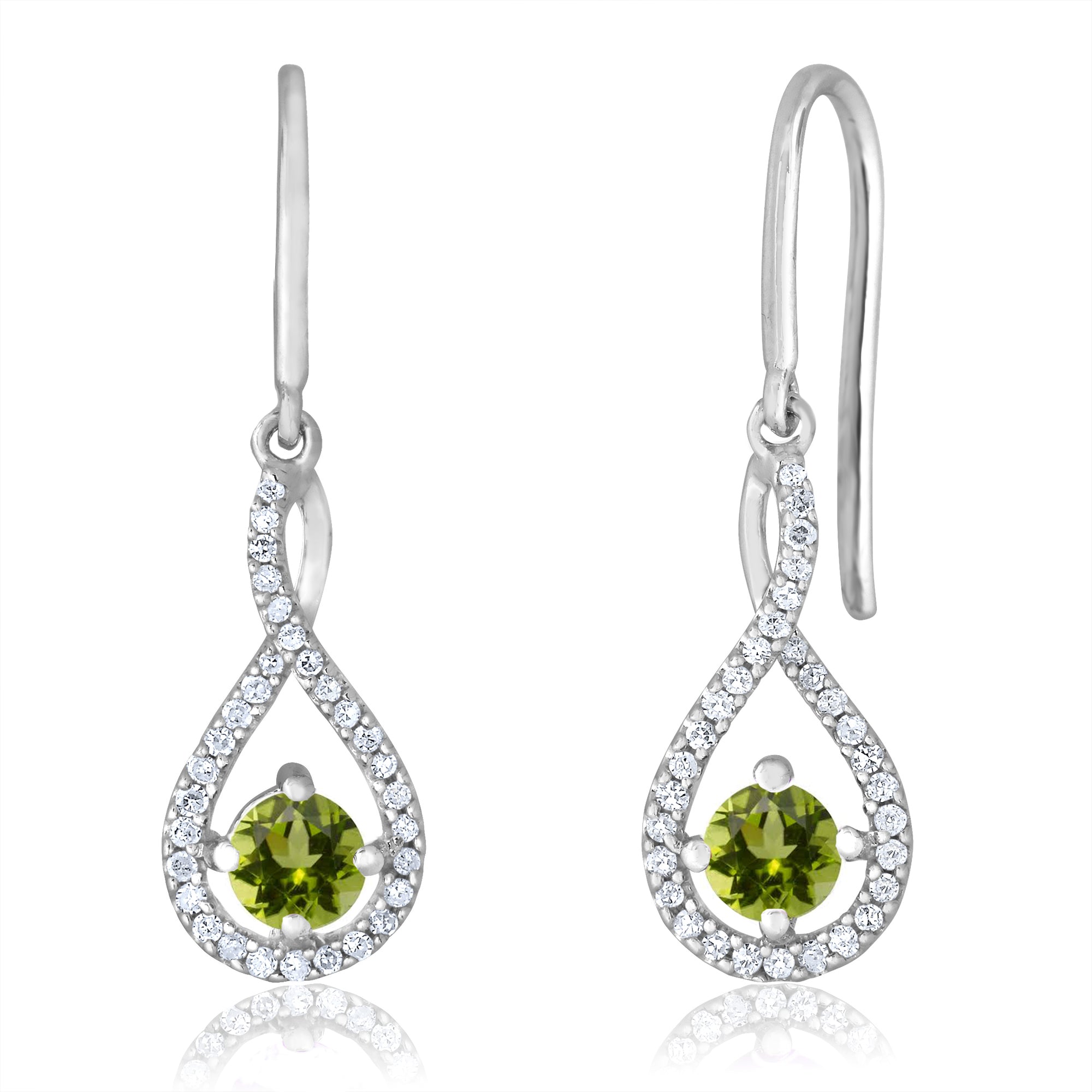 Limedrop Peridot Twist Earrings