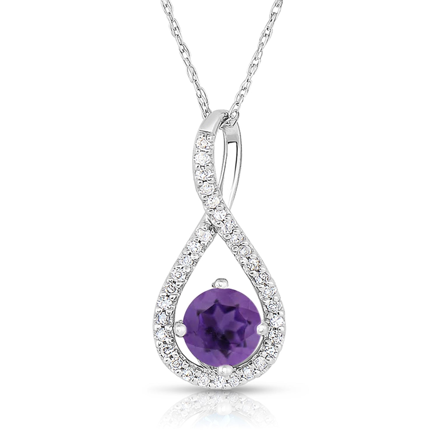 Wysteriadrop Amethyst Twist Pendant