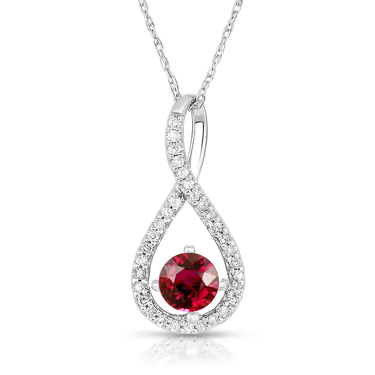 Scarletdrop Ruby Twist Pendant