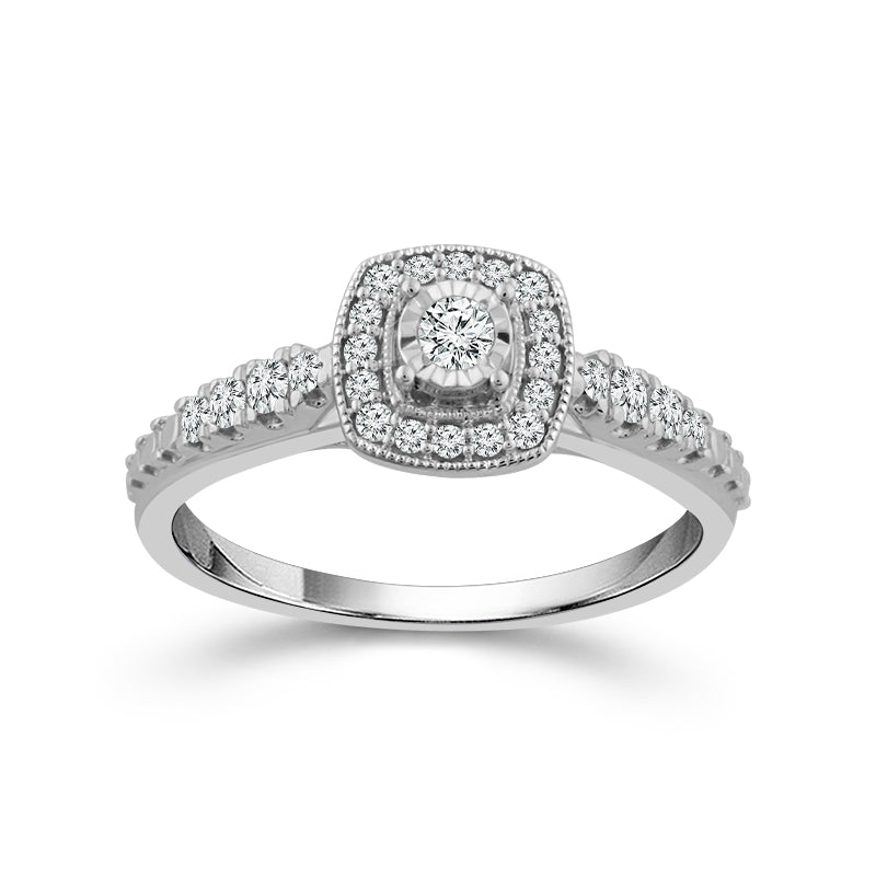 Circle of Love Round Diamond Promise Ring