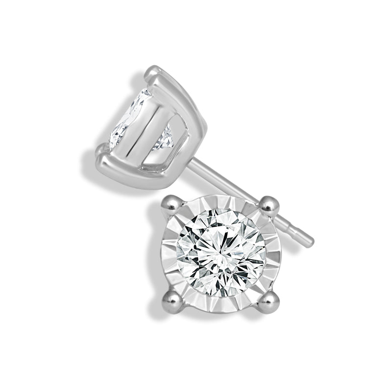 Illusion Crest Diamond Studs