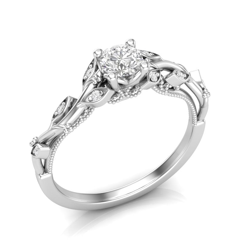 Love Story® Enchanted Vine Round Diamond Engagement Ring