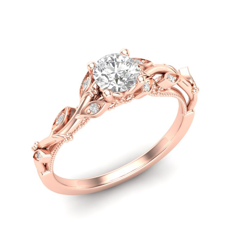 Love Story® Enchanted Vine Round Diamond Engagement Ring