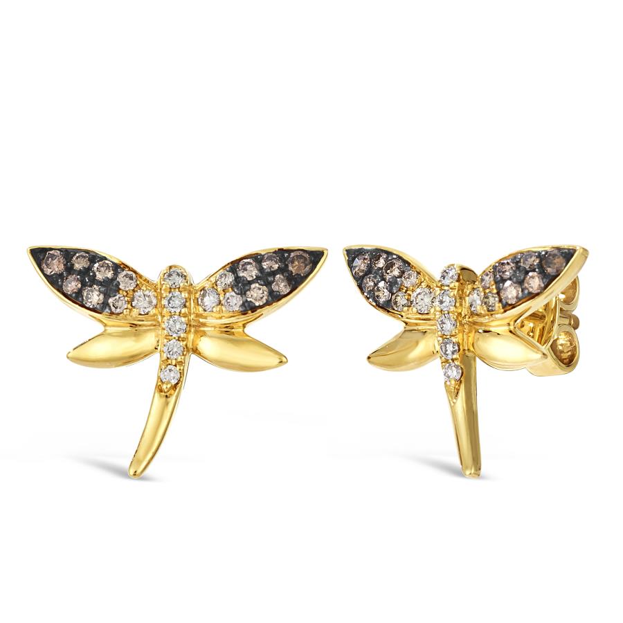 Le Vian® Golden Flight Dragonfly Earrings
