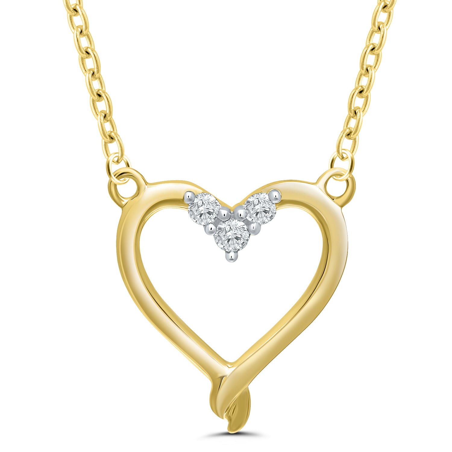 Kissing Hearts® Sunlit Heart Trio Pendant Necklace