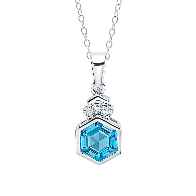Arctic Spark Blue Topaz Pendant
