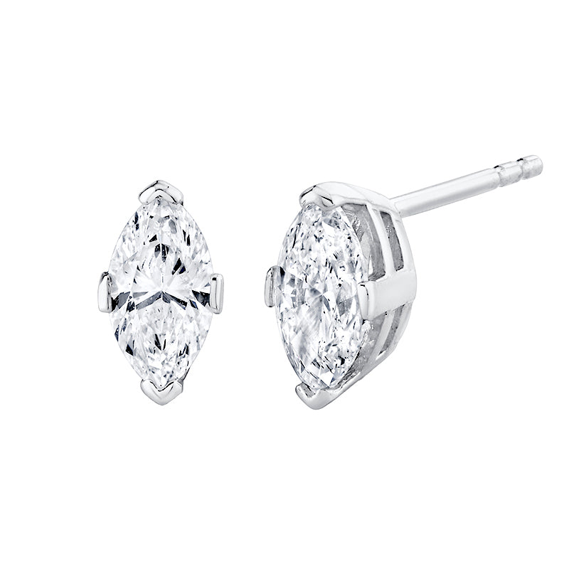 Premium Marquise Diamond Stud Earrings