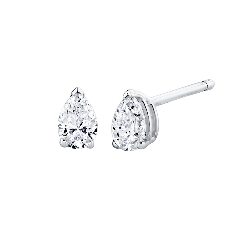 Premium Pear Shape Diamond Stud Earrings