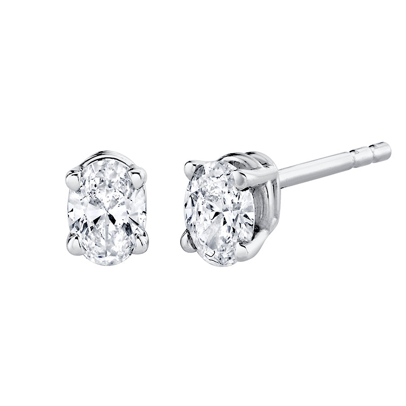Premium Oval Diamond Stud Earrings