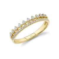 Shy Creation® Tiara Crest Diamond Band