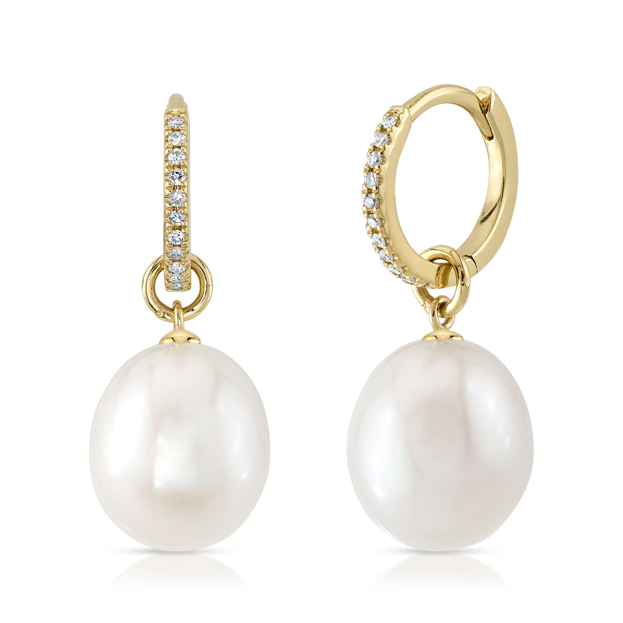 Shy Creation® Eterna Pearl Drop Huggies