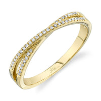 Shy Creation® Twinline Spark Diamond Band