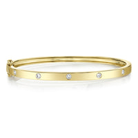 Shy Creation® Bezel Horizon Bangle Bracelet