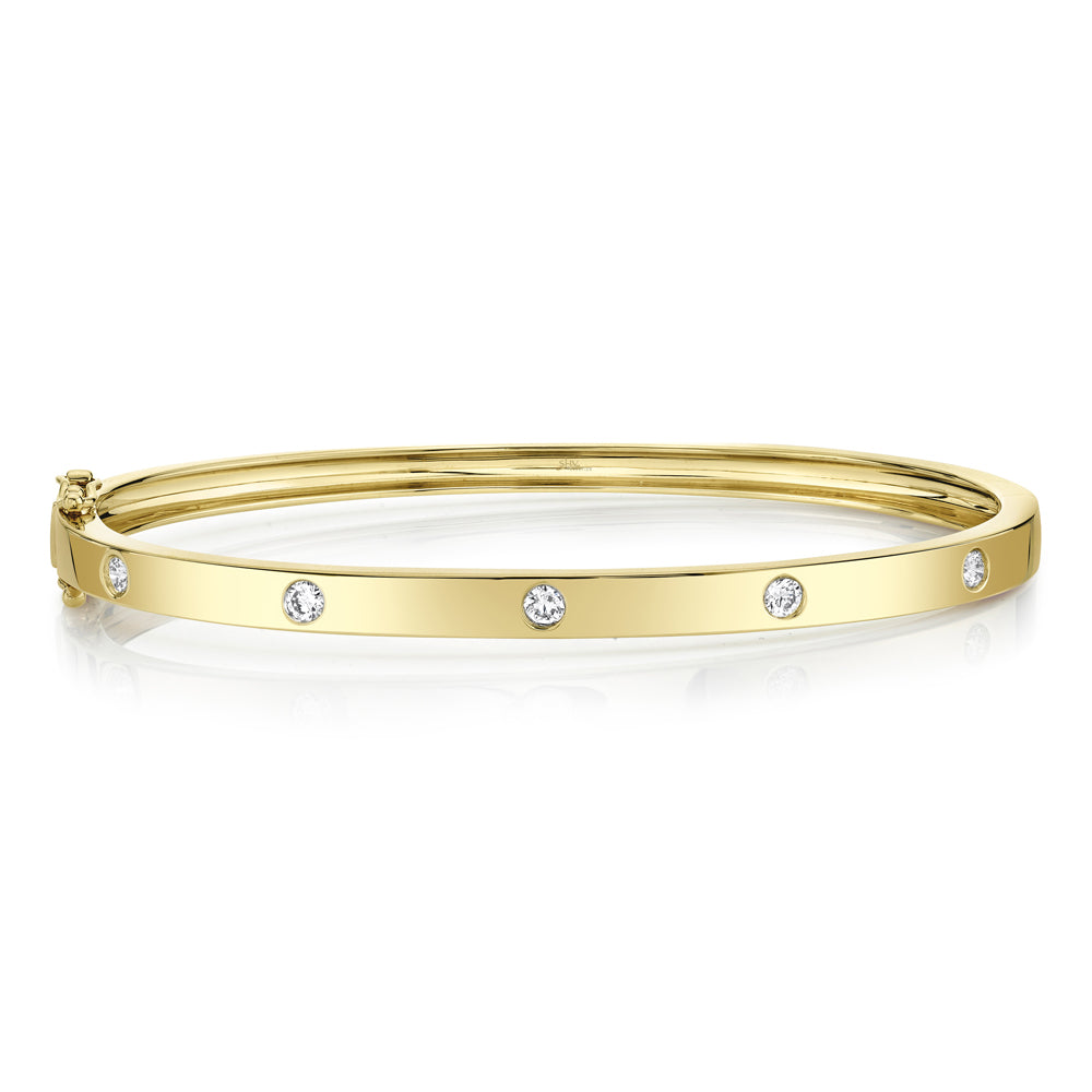 Shy Creation® Bezel Horizon Bangle Bracelet