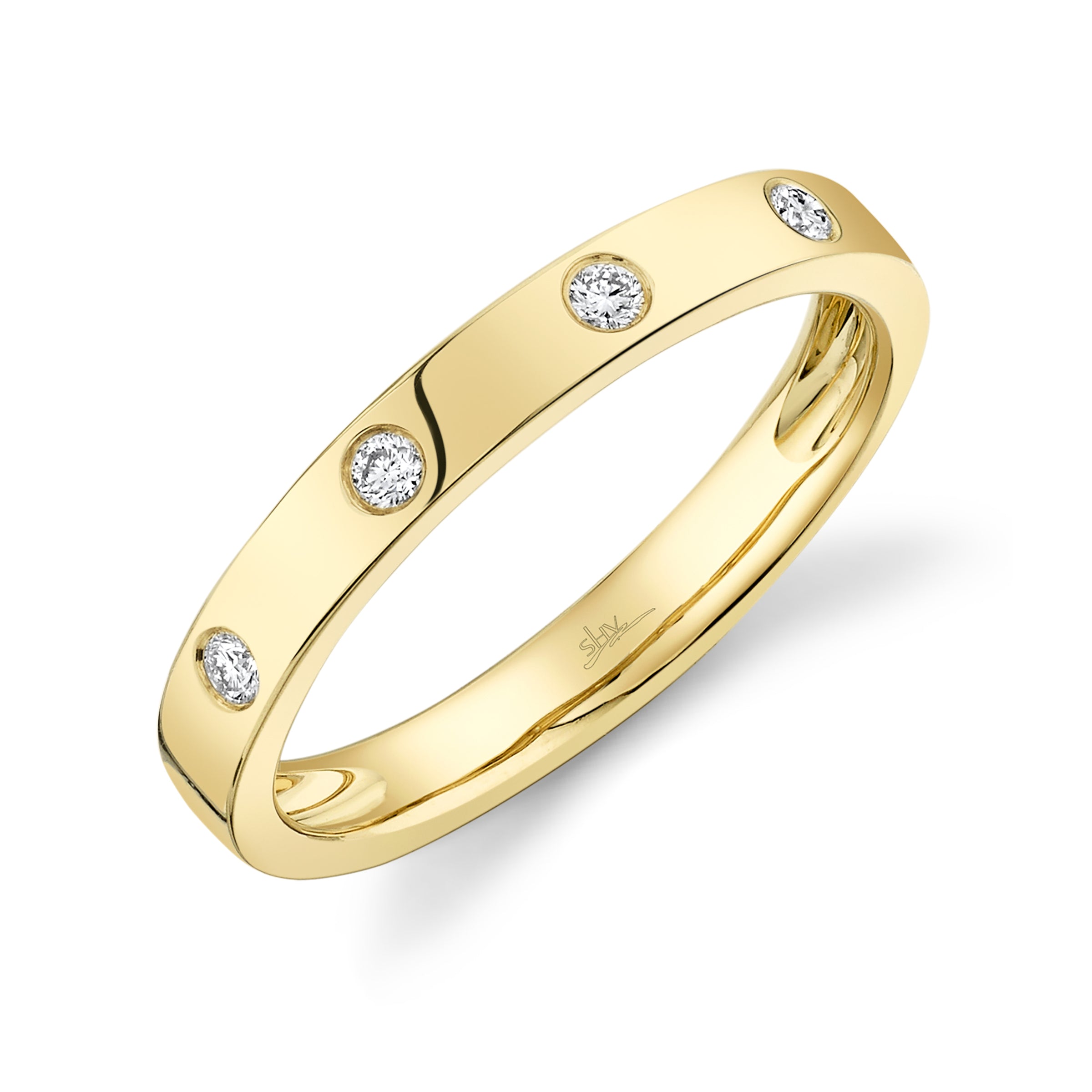 Shy Creation® Bezel Horizon Diamond Band