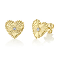 Shy Creation® Heart Goldburst Earrings