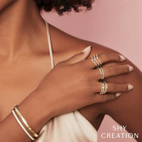Shy Creation® Bezel Horizon Diamond Band