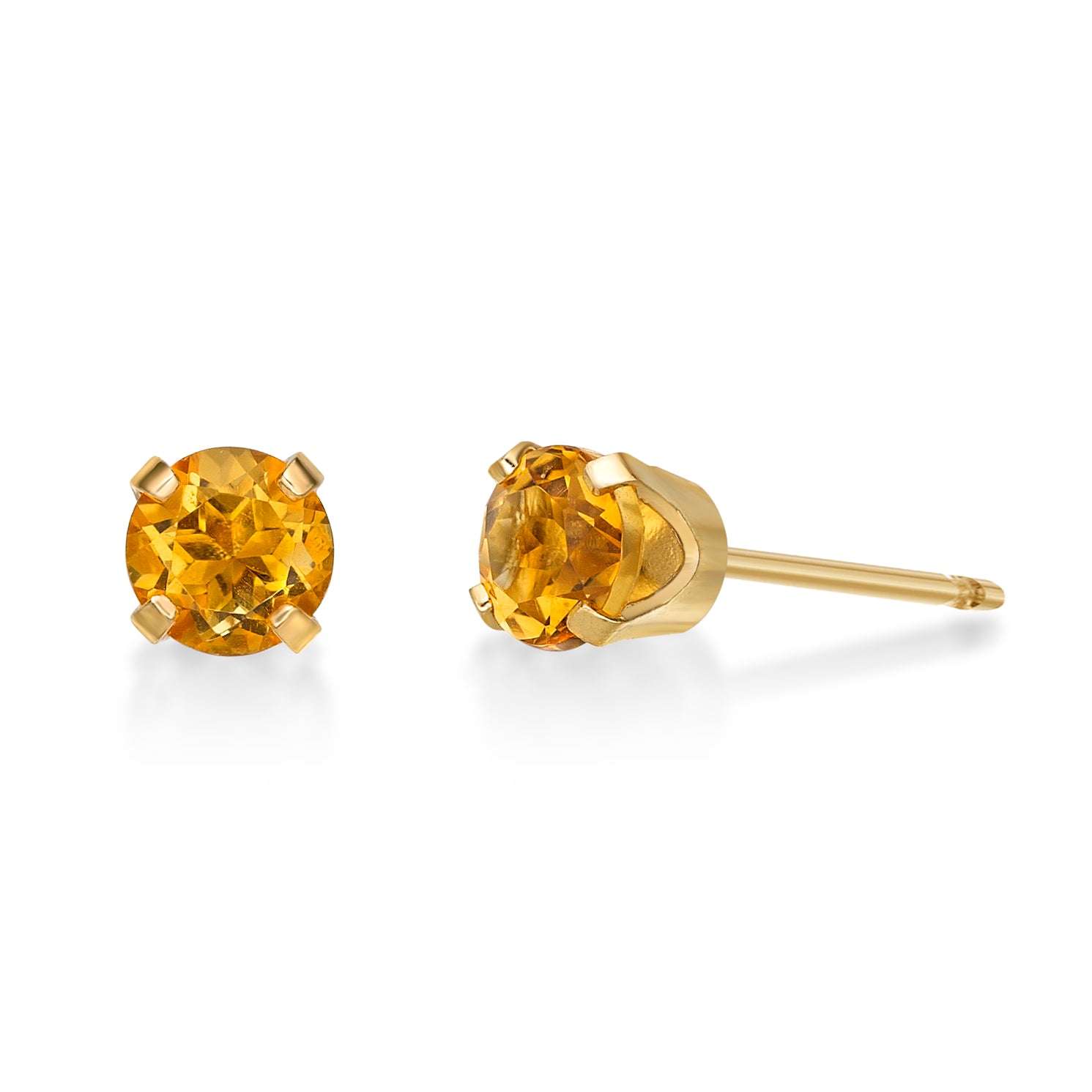 Sunflare Citrine Stud Earrings
