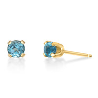 Arctic Blue Topaz Stud Earrings