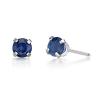 Midnight Sapphire 14K Stud Earrings
