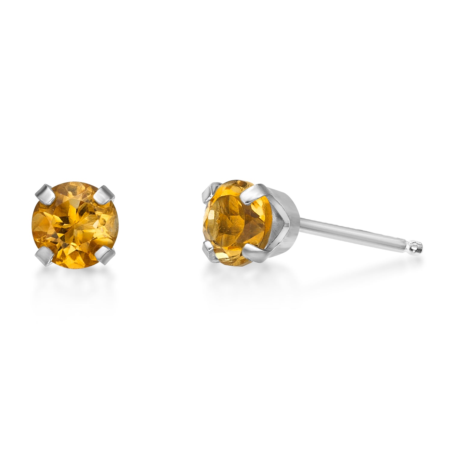 Sunflare Citrine Stud Earrings