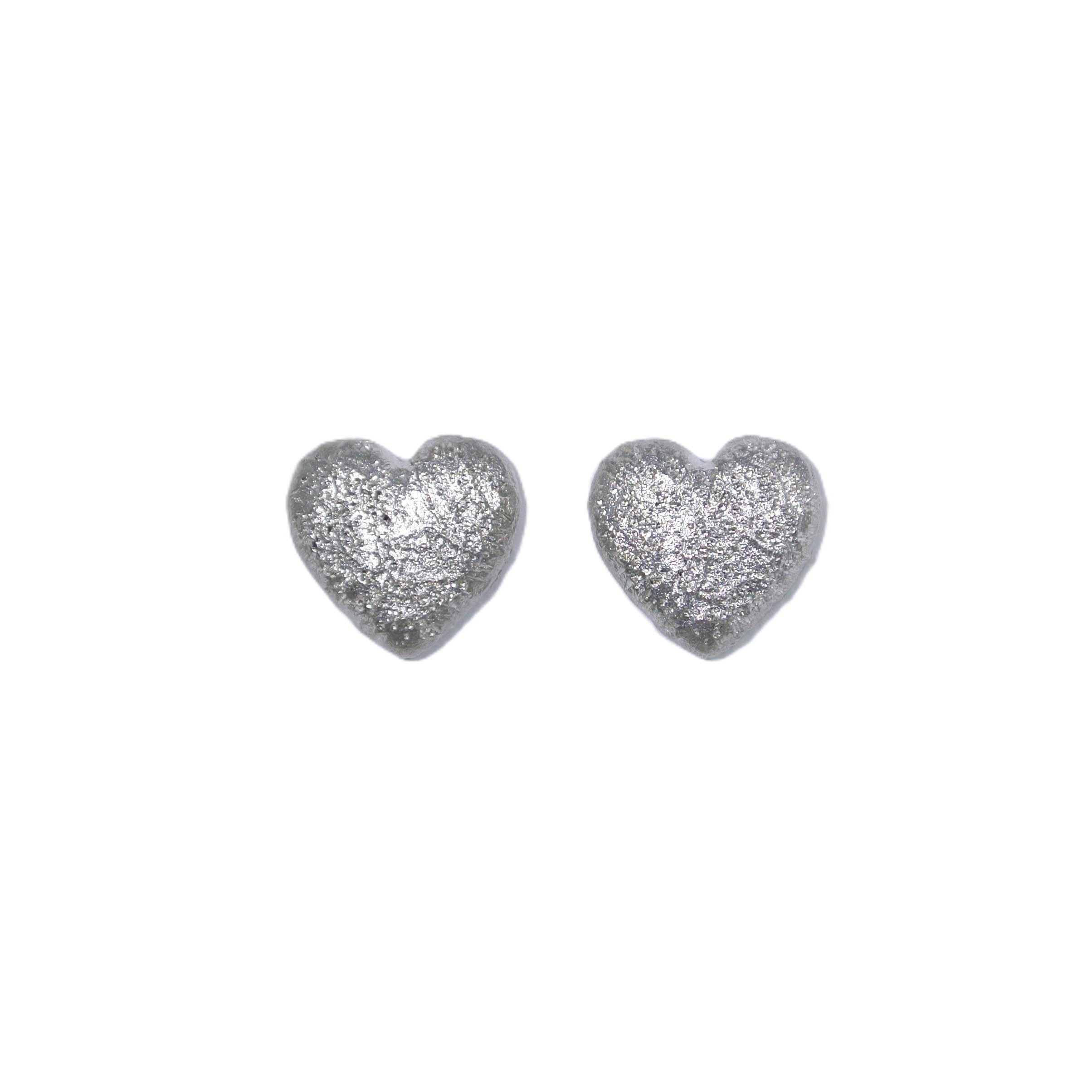 Silver Sparkle Heart Stud Earrings – Harry Ritchies
