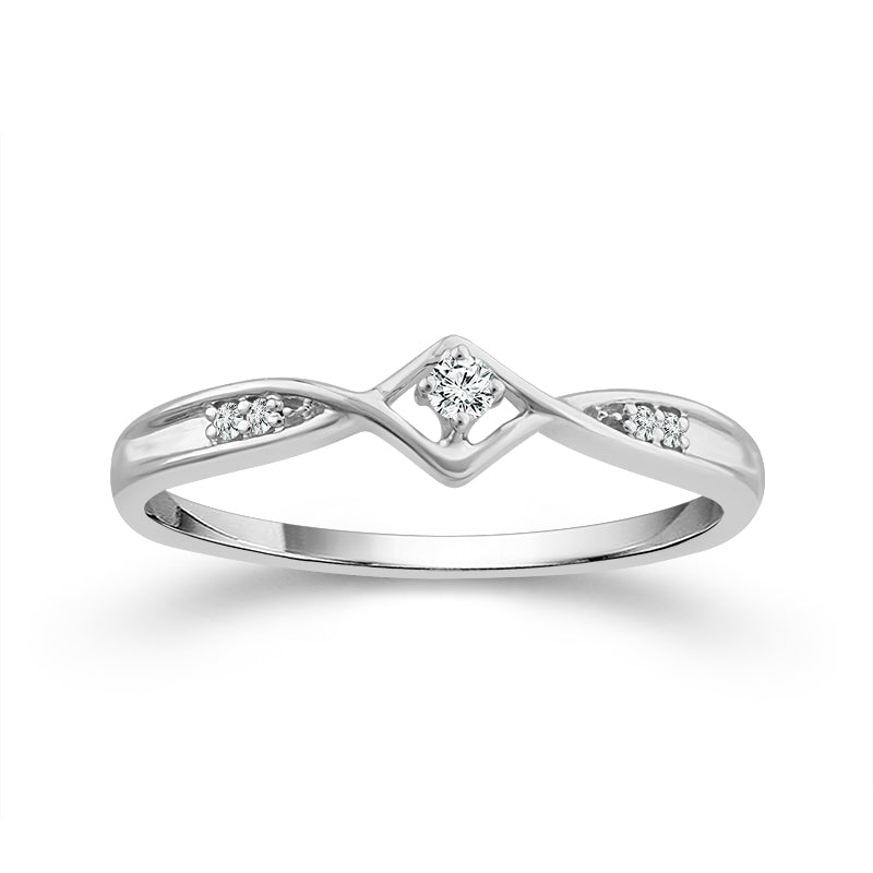 Radiant Spiral Promise Ring