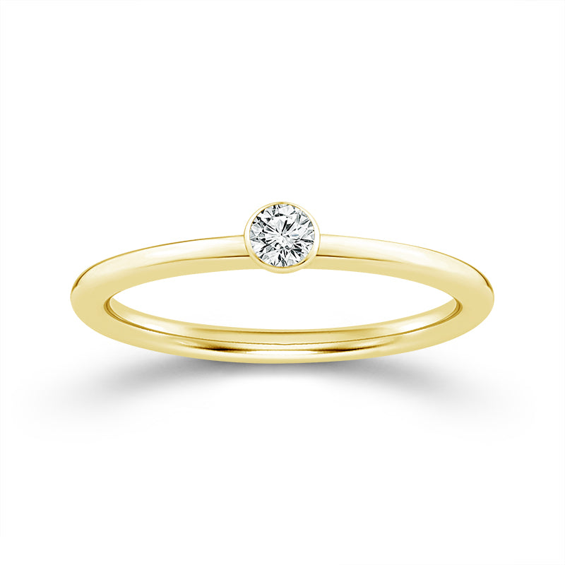 Bandables® Round Golden Light Solitaire Band
