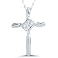 Diamond Drift Cross Pendant