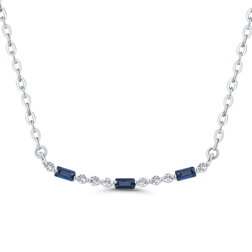 Stormpulse Sapphire Pendant Necklace